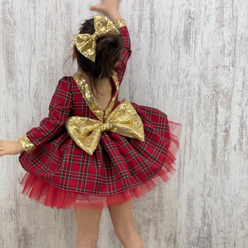 Golden Tartan Girl Dress main image 0