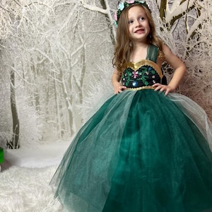 Anna Dress, Anna Princess Girl Costume, Anna Toddler Birthday Dress, Frozen Princess Anna Dress, Frozen Anna Princess Baby Girl Dress