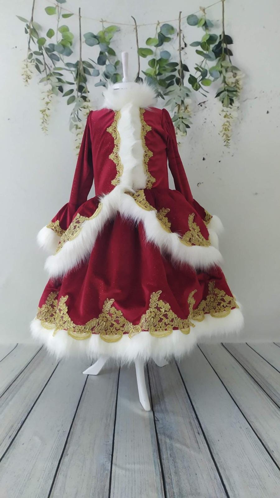 Velvet Santa Costume Dress main image 1