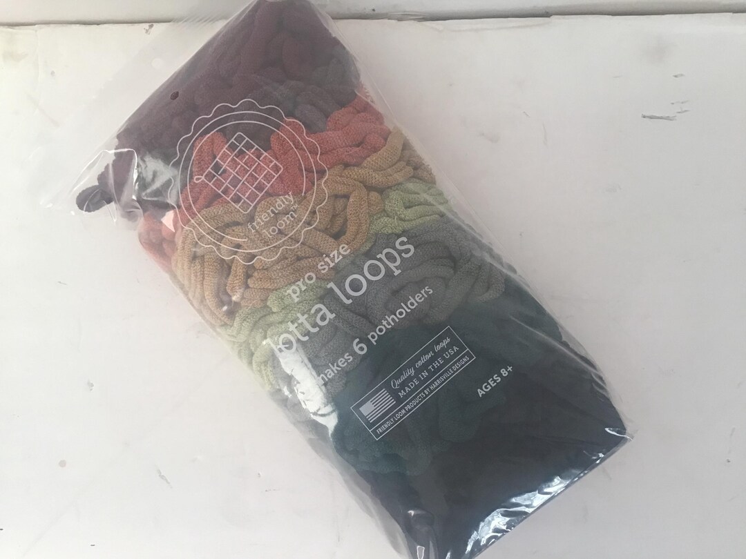 Fall Cotton Loops Pro Size 10” Loom Potholder Loops Earthtones 6 ...