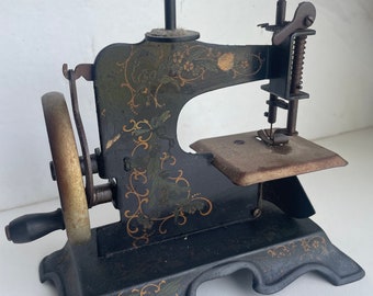 Antique Toy LITTLE MOTHER Red Sewing Machine - Vintage Sewing