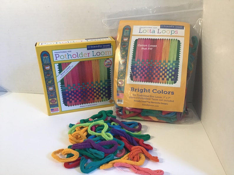 Loops for 8 potholders Plus loom kit weaving cotton loops Etsy