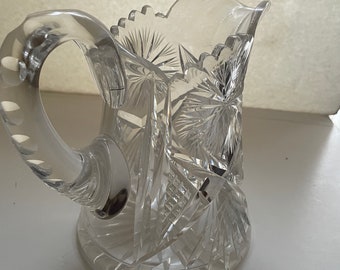 Antique Cut glass pitcher vintage