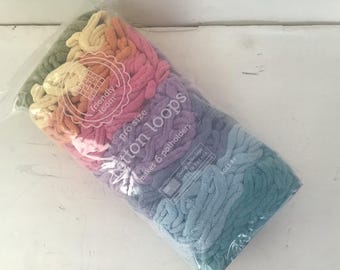 Pastel potholder Pro loops Harrisville design cotton loops 10” loom Pro size Botanical shades 6 potholders