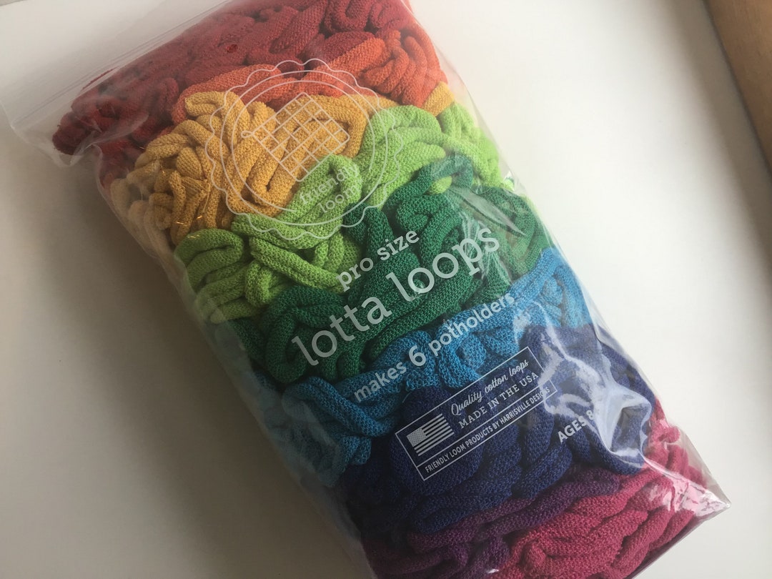 Pot Holder Loops Rainbow Colors Harrisville Design 10 Inch Potholder Loom Loops Makes 6