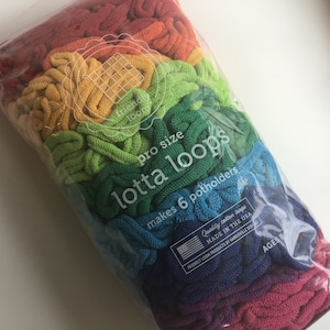 Topflappen Loops Regenbogen Farben Harrisville Design 25 cm Topflappen Loom Loops macht 6 Topflappen eine Tasche