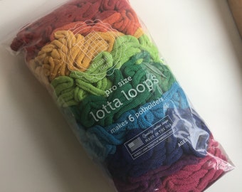 Pot holder loops  Rainbow colors Harrisville design  10 inch potholder loom loops makes 6 potholders a bag