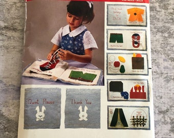 Butterick 447 5626 Craft Learning Soft Book Sewing Pattern One Two See What I Can Do UNCUT