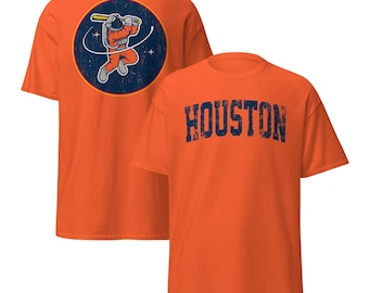 Houston Baseball - Vintage Astronaut - Retro Mascot - Unisex classic tee - Orange
