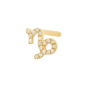 Steenbok Zodiac Diamond Stud Oorbellen sterrenbeeld minimale Stud Steenbok oorbellen astrologie sierlijke sieraden kleine sterrenbeeld oorbellen