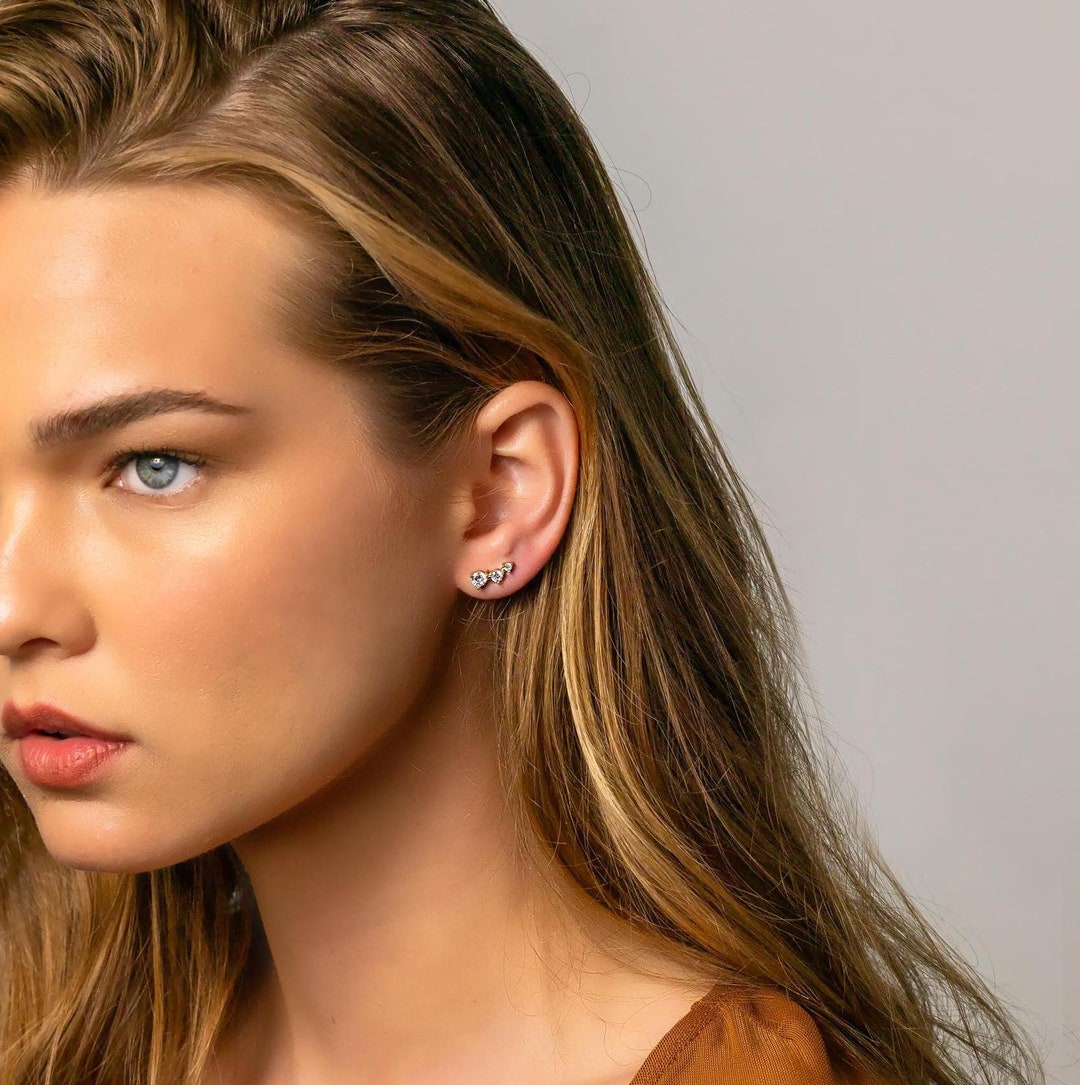 Boucles D'oreilles Ailes D'ange - Argent 925 Avec Zircon Cubique, Style Unique !