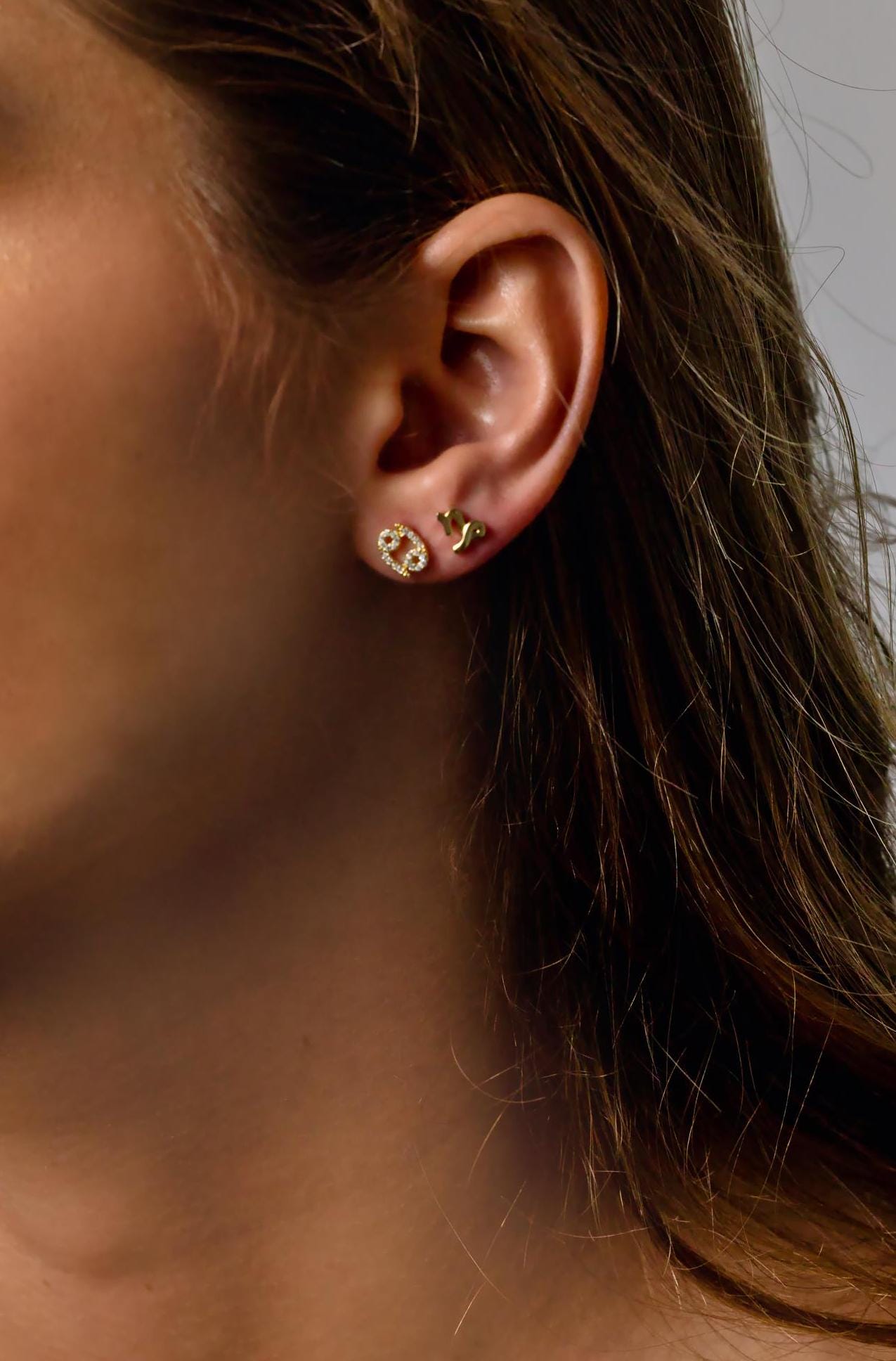 Boucles D'Oreilles Scorpion Bleu - Clous Astrologie 10mm - Symbole Zodiaque Cadeau Saint Valentin, Anniversaire