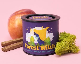 Forest Witch Candle – petrichor, woodland, nature gifts, forest floor, mushroom, spell satchels , spooky, witch, bookish, gifts for readers