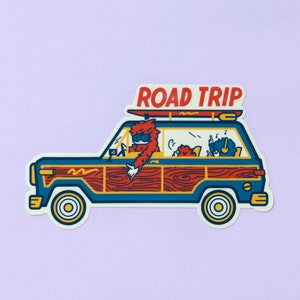 Sasquatch Family Road Trip Vinyl Sticker