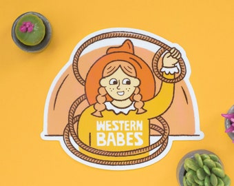 Western Babes illustrated Vinyl Sticker