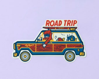 Sasquatch Family Road Trip Vinyl Sticker