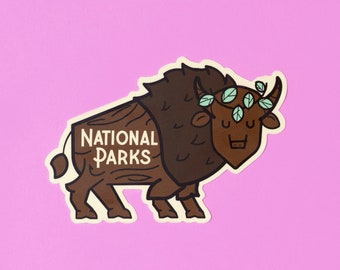 Queen Bison National Park Vinyl Sticker