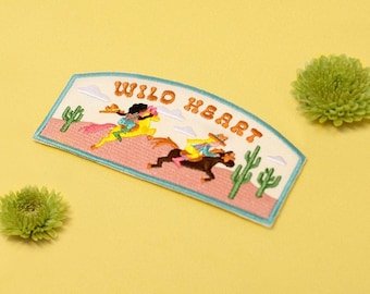 Wild Heart - Embroidered Felt Instant Stick Patch