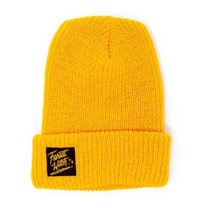 Mustard Yellow Forest Witch Knit Beanie Mustard Yellow