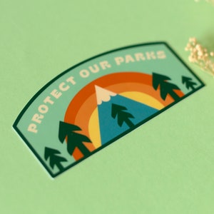 Protect our Parks Rainbow Forest Vinyl Sticker image 2