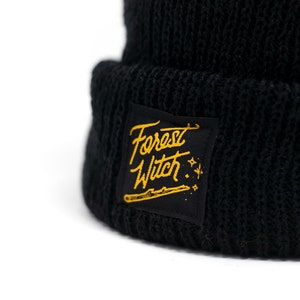 Mustard Yellow Forest Witch Knit Beanie image 6