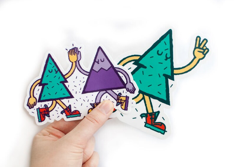 Mountain Tree Friends Vinyl Sticker image 3