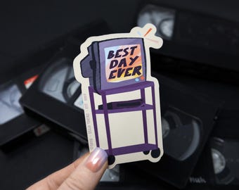 Movie Day - VHS Retro Fabric Sticker