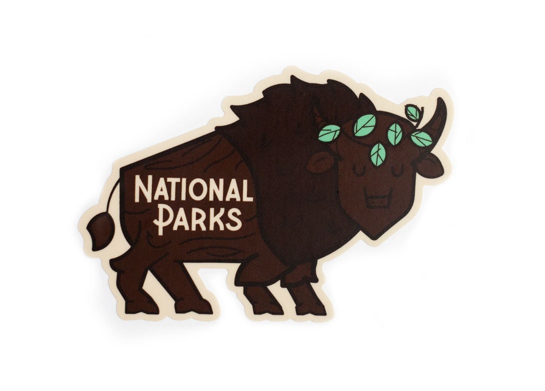 Queen Bison National Park Vinyl Sticker
