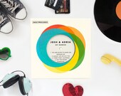 Retro Record with Sleeve Invitation