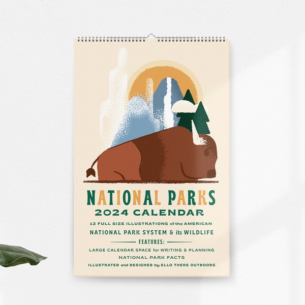 National Parks 2024 Calendar Etsy