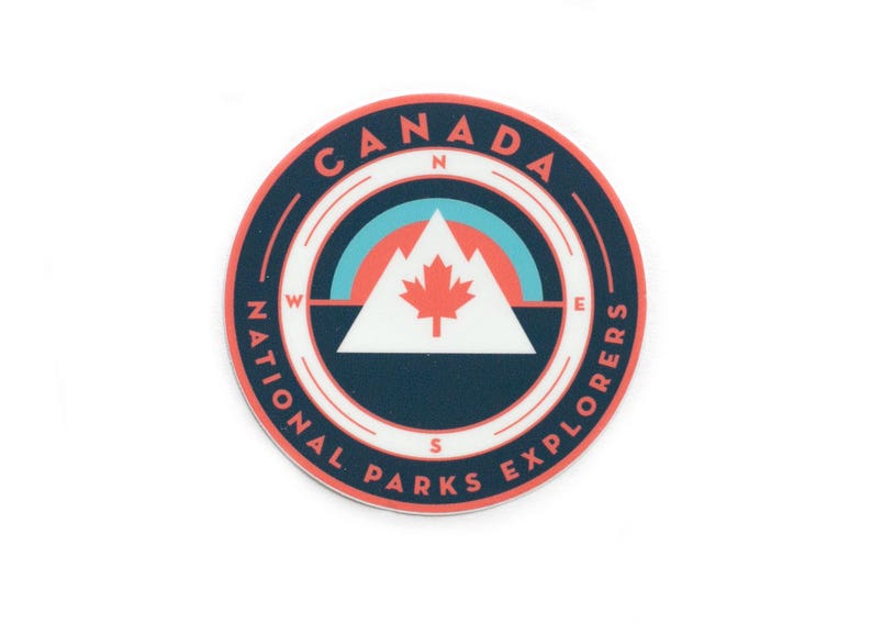 Canada Maple Leaf National Parks Vinyl Sticker image 2