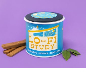 Lo-Fi Study Soy Handmade Candle – lofi, music, bookish, gifts for music lovers