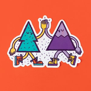 Mountain Tree Friends Vinyl Sticker image 1