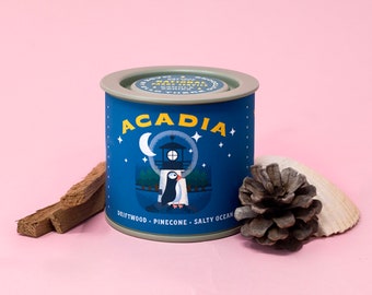 Acadia National Park – Natural Soy Wax Candle – Coastal Nautical Home Scent