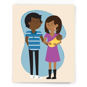 Custom Modern Family Illustration Art Print image 5