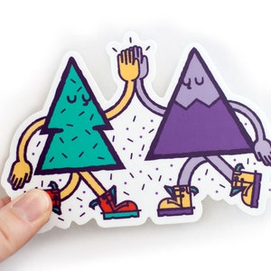 Mountain Tree Friends Vinyl Sticker image 2