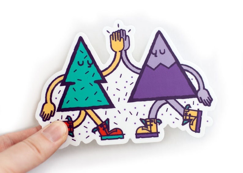 Mountain Tree Friends Vinyl Sticker image 2