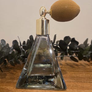 Vintage Italian Lead Crystal Perfume Bottle with Atomizer