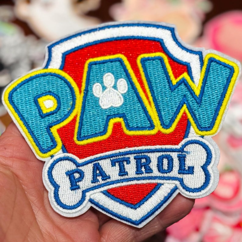Paw Patch 3-5" Kid Iron on Patch Embroidered Paw Patrol Iron on Patch image 8