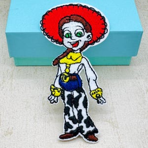 Girl Iron on Patch 3.5" Girl Embroidery Iron On Patch Cartoon Patch Girls Patch Cow Girl Patch Cow Girl Iron on Applique