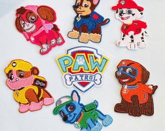 Dog Patch 3.2" Kid Iron on Patch Embroidered Paw Patrol Iron on Patch Everest Patch Skye Patch