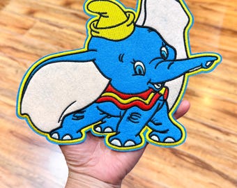 Large Elephant Iron on Patch Embroidered Elephant Patch Cartoon Patch
