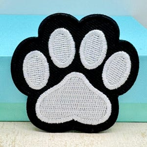 Dog Paw Iron on Patch 2,25" Patch bordado para pata de cachorro Patch para pata de gato