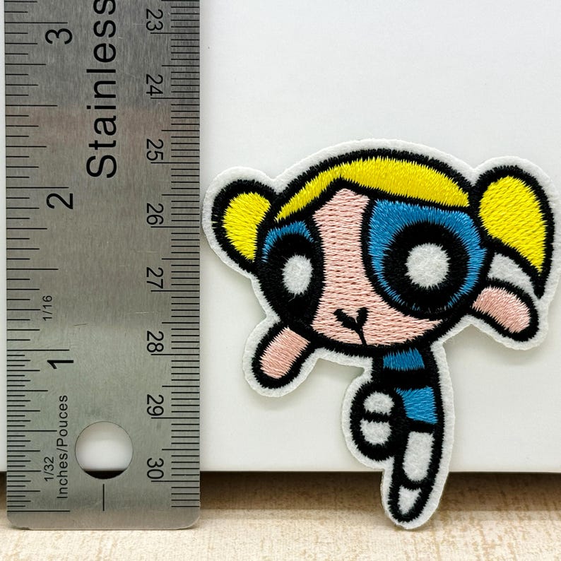 VOLLEDIGE geborduurde Powerpuff Girl-strijkijzerpatch Power-strijkijzerpatch Halloween-kostuumpatch afbeelding 8