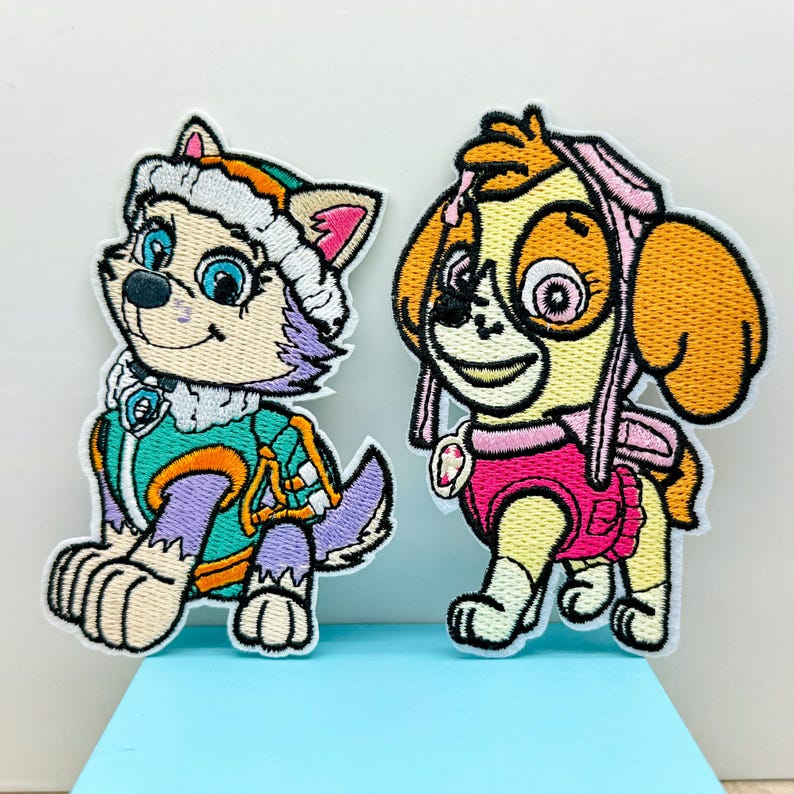 Paw Patch 3-5" Kid Iron on Patch Embroidered Paw Patrol Iron on Patch image 6