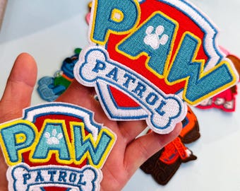 Paw Patch 3-5&quot; Kid Iron on Patch Embroidered Paw Patrol Iron on Patch