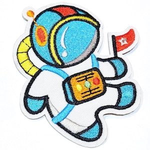 Parche termoadhesivo de explorador espacial de 3,9" Parche bordado de explorador espacial Parche termoadhesivo de astronauta Parche de astronauta Parche termoadhesivo para niño o parche para coser