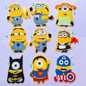 Minions Iron on Patch 2.5&quot; Embroidered Minions Patch Minions Applique