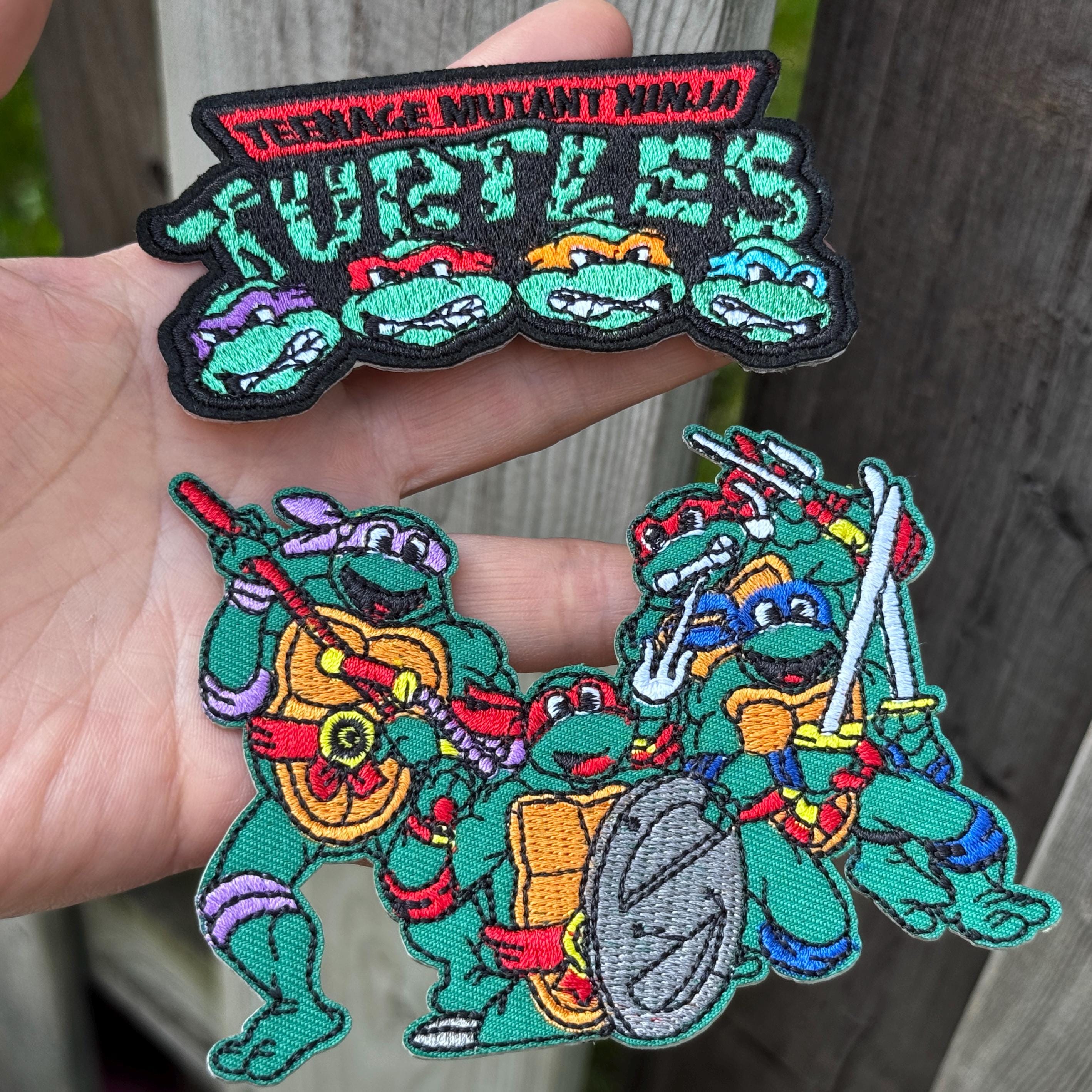 Large Ninja Turtle Iron on Patch 4"+ Embroidered Ninja Turtle  applique Ninja Turtle Patch Ninja Turtle Badge