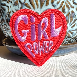 Girl Power opstrijkbare patch 2,7" Girl Power stoffen Girl Power-patch Geborduurde Girl Power-patch Girl Power-badge Super Power Girl-patch